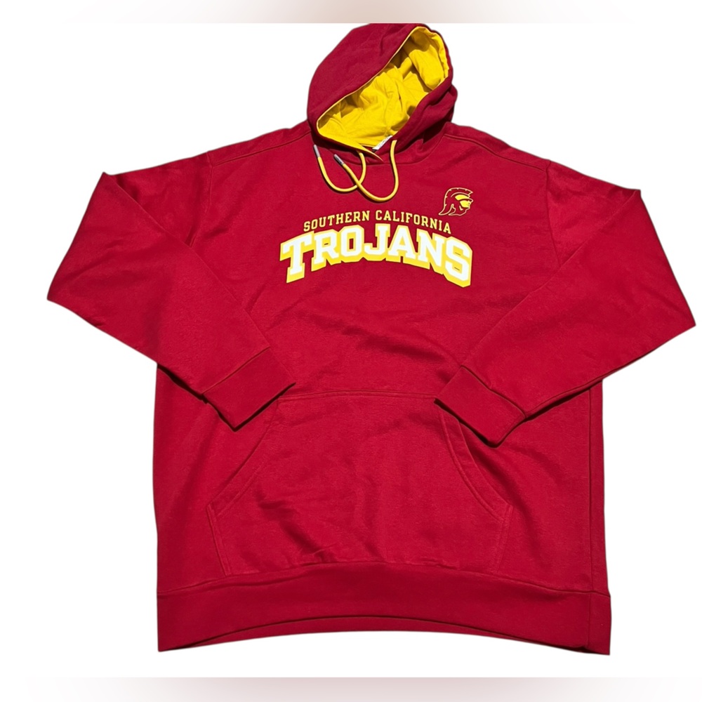 Champion USC Southern California Trojans Red/Yellow pull over Hoodie men size XL